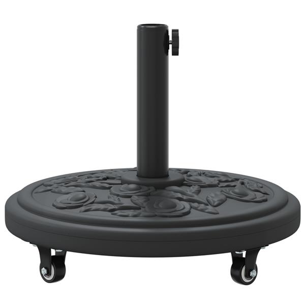 Grote foto vidaxl parasolvoet met wielen rond voor 38 48 mm palen 13 kg tuin en terras overige tuin en terras