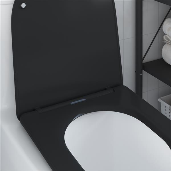 Grote foto vidaxl toiletbril soft close met quick release duroplast zwart doe het zelf en verbouw sanitair