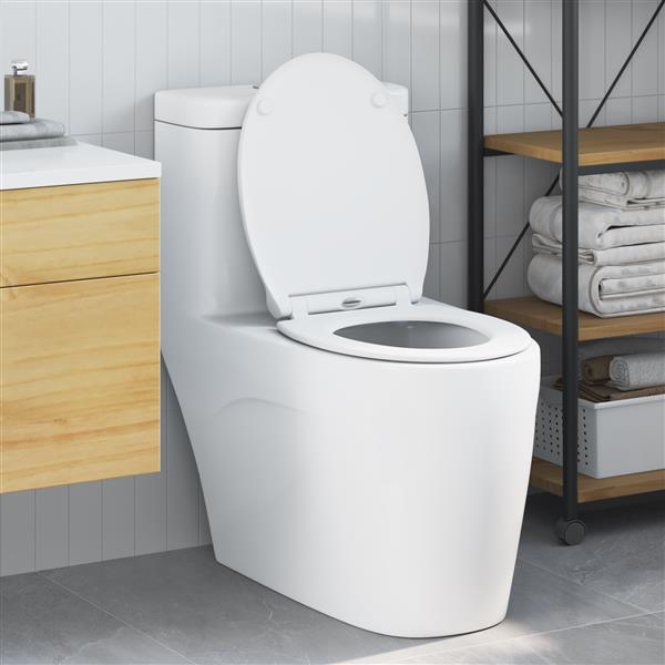 Grote foto vidaxl toiletbril soft close met quick release duroplast wit doe het zelf en verbouw sanitair