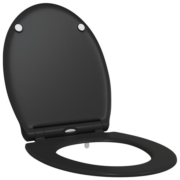 Grote foto vidaxl toiletbril soft close met quick release duroplast zwart doe het zelf en verbouw sanitair