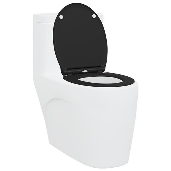 Grote foto vidaxl toiletbril soft close met quick release duroplast zwart doe het zelf en verbouw sanitair