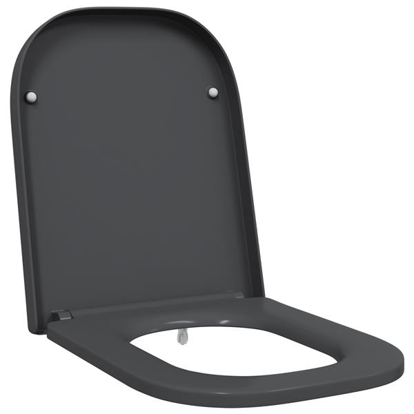 Grote foto vidaxl toiletbril soft close met quick release duroplast antraciet doe het zelf en verbouw sanitair