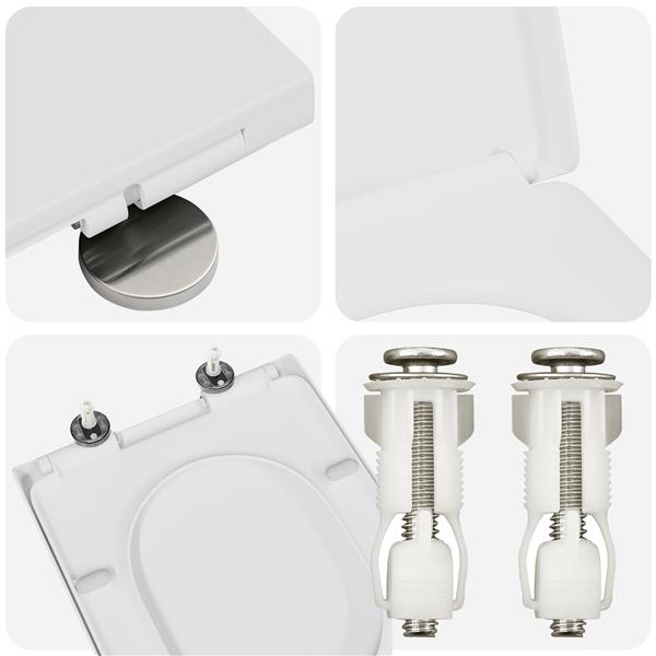Grote foto vidaxl toiletbril soft close met quick release duroplast wit doe het zelf en verbouw sanitair
