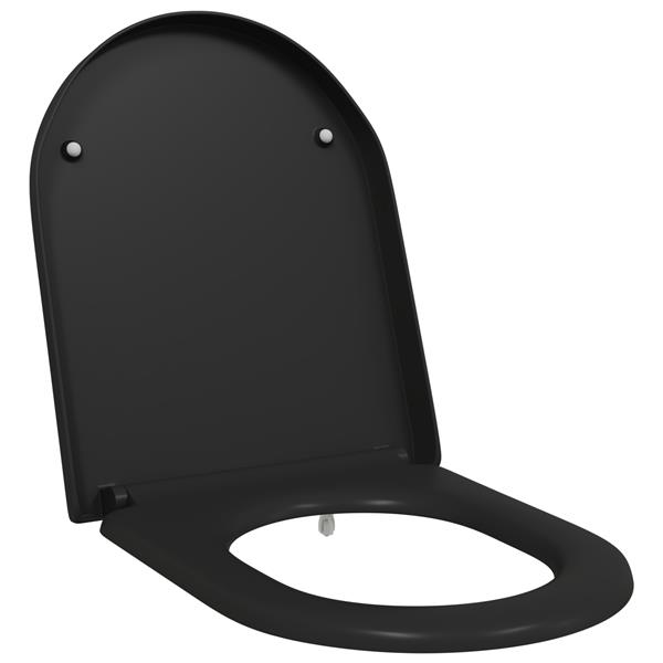 Grote foto vidaxl toiletbril soft close met quick release duroplast zwart doe het zelf en verbouw sanitair