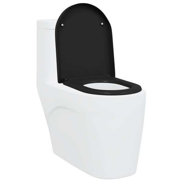 Grote foto vidaxl toiletbril soft close met quick release duroplast zwart doe het zelf en verbouw sanitair