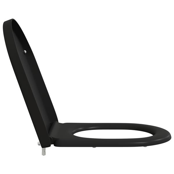 Grote foto vidaxl toiletbril soft close met quick release duroplast zwart doe het zelf en verbouw sanitair