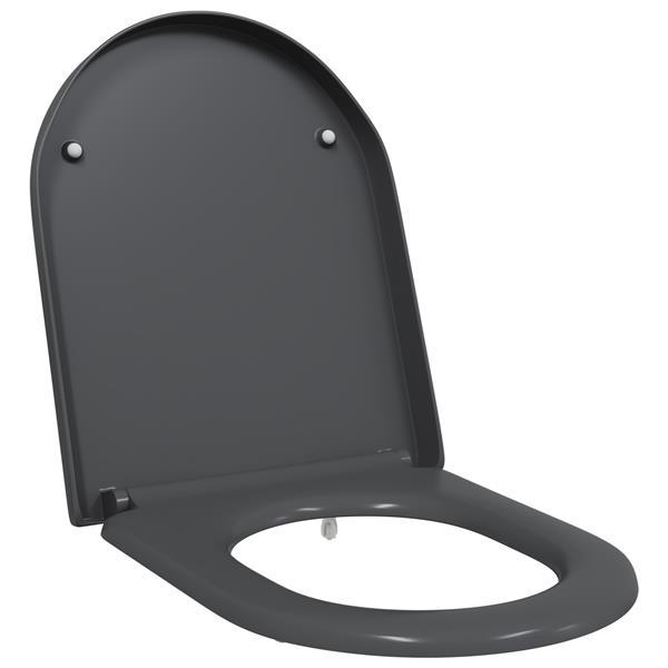Grote foto vidaxl toiletbril soft close met quick release duroplast antraciet doe het zelf en verbouw sanitair