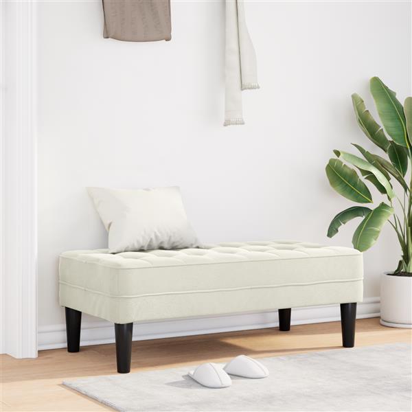 Grote foto vidaxl bank 113 cm fluweel cr mekleurig huis en inrichting overige huis en inrichting