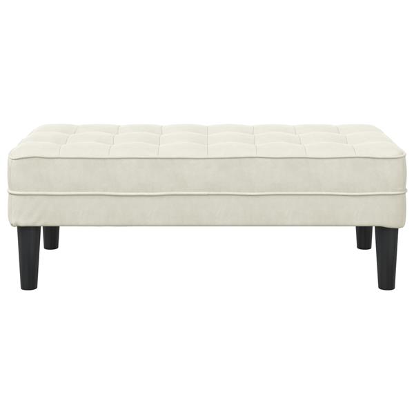 Grote foto vidaxl bank 113 cm fluweel cr mekleurig huis en inrichting overige huis en inrichting