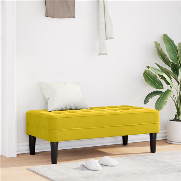 Grote foto vidaxl ligbank geel 113x57x39 cm velvet huis en inrichting overige huis en inrichting