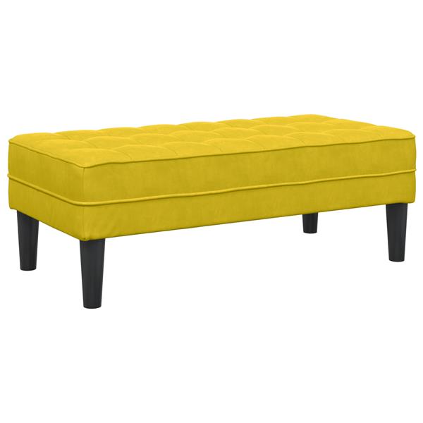 Grote foto vidaxl ligbank geel 113x57x39 cm velvet huis en inrichting overige huis en inrichting