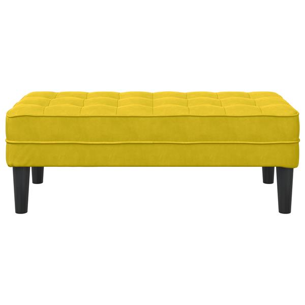 Grote foto vidaxl ligbank geel 113x57x39 cm velvet huis en inrichting overige huis en inrichting