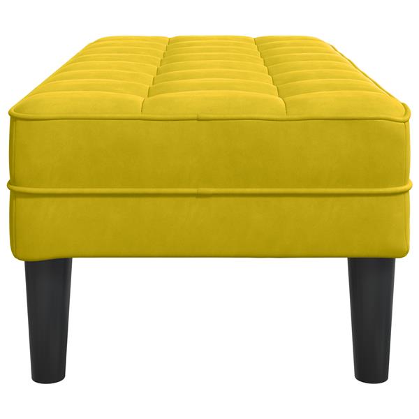 Grote foto vidaxl ligbank geel 113x57x39 cm velvet huis en inrichting overige huis en inrichting