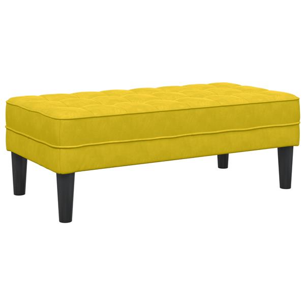 Grote foto vidaxl ligbank geel 113x57x39 cm velvet huis en inrichting overige huis en inrichting