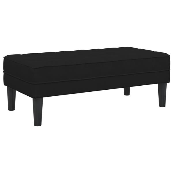 Grote foto vidaxl ligbed zwart 113x57x39 cm fluweel huis en inrichting overige huis en inrichting