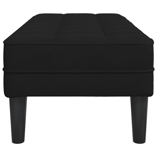 Grote foto vidaxl ligbed zwart 113x57x39 cm fluweel huis en inrichting overige huis en inrichting
