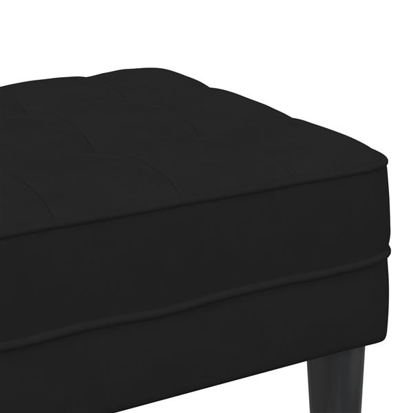 Grote foto vidaxl ligbed zwart 113x57x39 cm fluweel huis en inrichting overige huis en inrichting