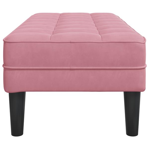Grote foto vidaxl ligbed roze 113x57x39 cm fluweel huis en inrichting overige huis en inrichting