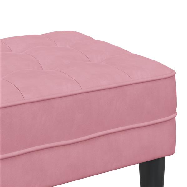 Grote foto vidaxl ligbed roze 113x57x39 cm fluweel huis en inrichting overige huis en inrichting