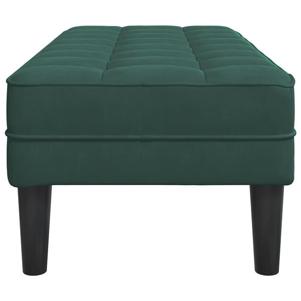 Grote foto vidaxl ligbed donkergroen 113x57x39 cm velvet huis en inrichting overige huis en inrichting