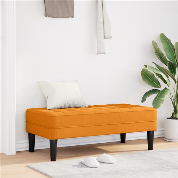 Grote foto vidaxl bank 113x57x39 cm stof donkergeel huis en inrichting overige huis en inrichting