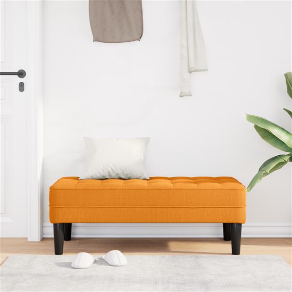 Grote foto vidaxl bank 113x57x39 cm stof donkergeel huis en inrichting overige huis en inrichting