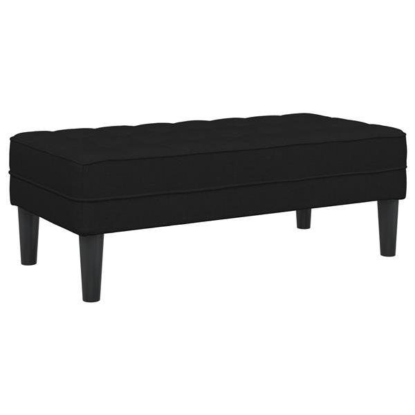 Grote foto vidaxl bank 113x57x39 cm stof zwart huis en inrichting overige huis en inrichting