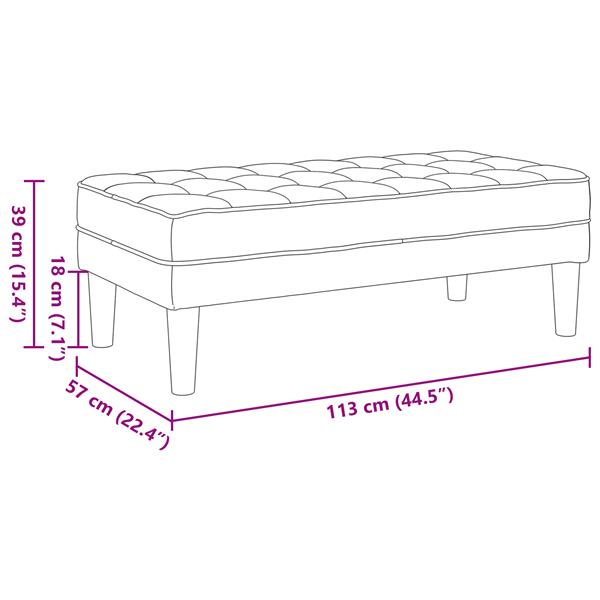Grote foto vidaxl bank 113x57x39 cm stof donkergrijs huis en inrichting overige huis en inrichting