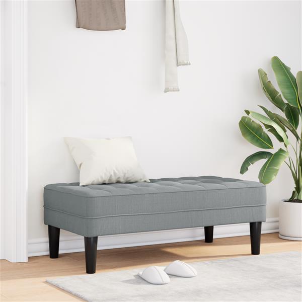Grote foto vidaxl bank 113x57x39 cm stof lichtgrijs huis en inrichting overige huis en inrichting