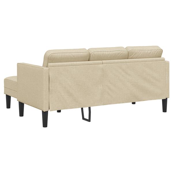 Grote foto vidaxl bank 3 zits l vormig 160 cm stof cr mekleurig huis en inrichting bankstellen
