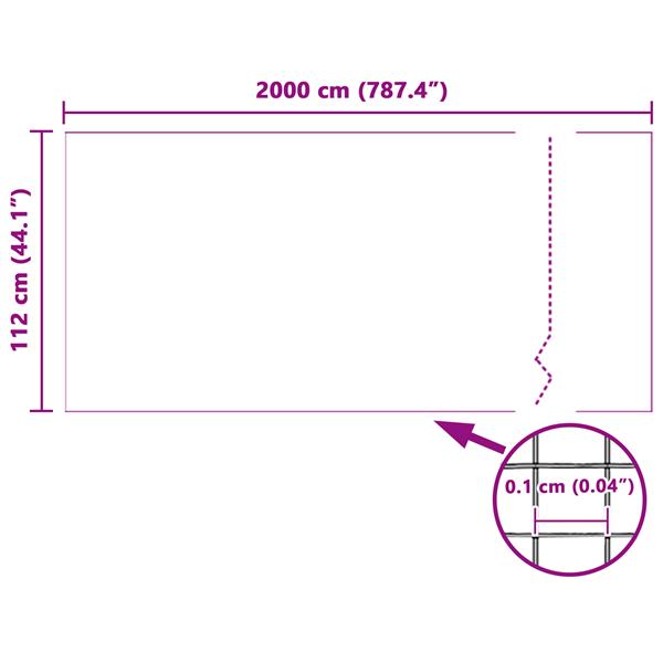 Grote foto vidaxl insectengaas 112x2000 cm glasvezel wit tuin en terras hekken en schuttingen