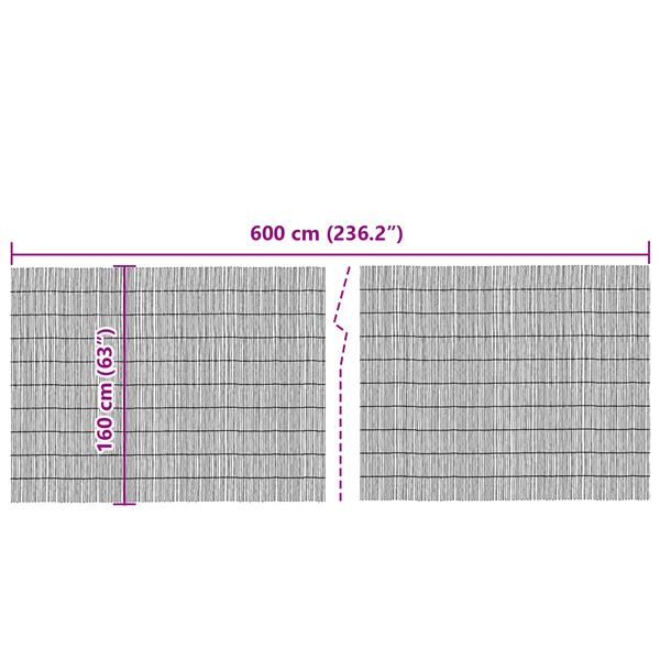 Grote foto vidaxl tuinscherm 600x160 cm riet tuin en terras hekken en schuttingen
