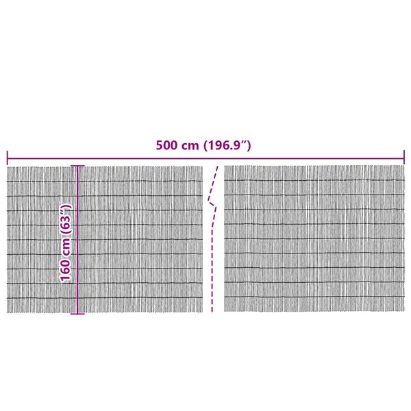 Grote foto vidaxl tuinscherm 500x160 cm riet tuin en terras hekken en schuttingen
