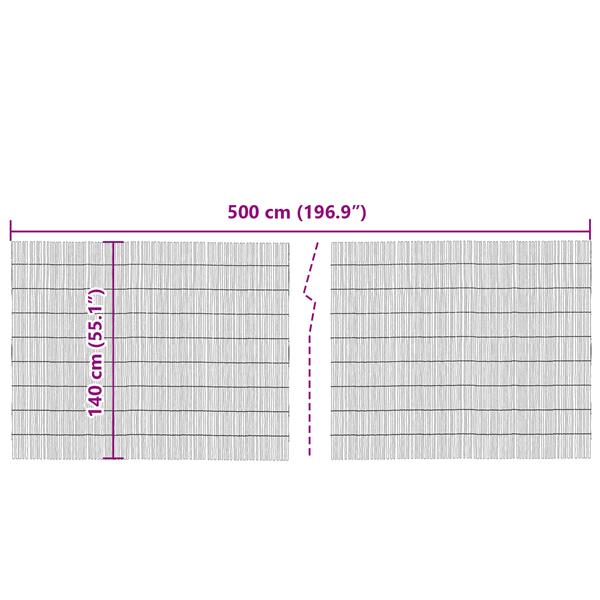 Grote foto vidaxl tuinscherm 500x140 cm riet tuin en terras hekken en schuttingen