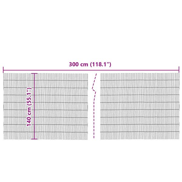 Grote foto vidaxl tuinscherm 300x140 cm riet tuin en terras hekken en schuttingen
