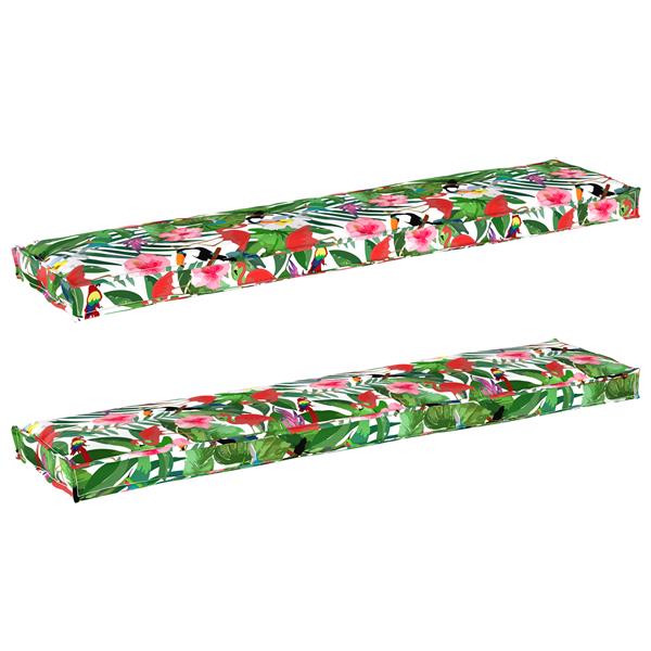 Grote foto vidaxl palletkussens 2 st bank 180x40x8 cm jungle oxford stof huis en inrichting woningdecoratie