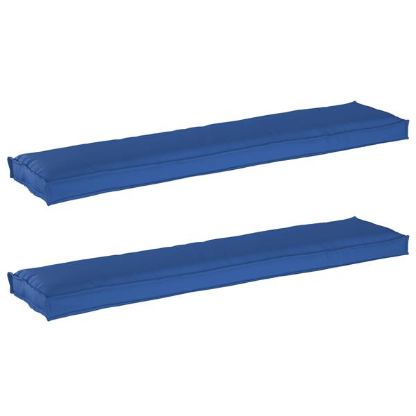 Grote foto vidaxl palletkussens 2 st bank 180x40x8 cm oxford stof koningsblauw huis en inrichting woningdecoratie