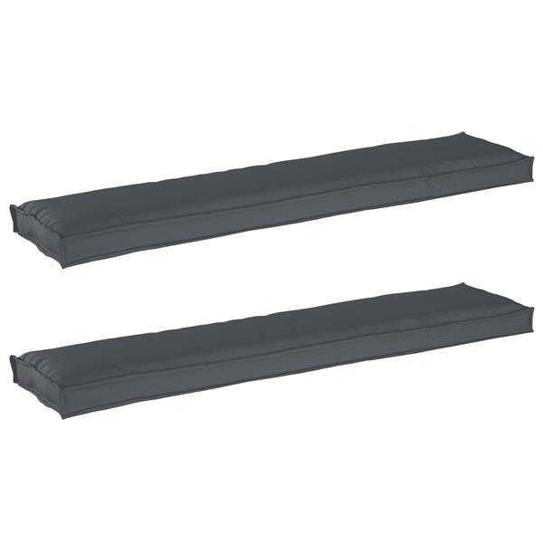 Grote foto vidaxl ligbedkussens 2 stuks anthraciet 180x40x8 cm oxford stof huis en inrichting woningdecoratie
