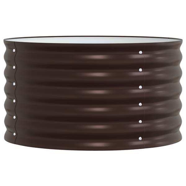 Grote foto vidaxl tuin raised bed bruin 80x80x44 cm gegalvaniseerd staal tuin en terras overige tuin en terras