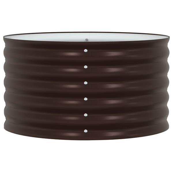 Grote foto vidaxl tuin raised bed bruin 80x80x44 cm gegalvaniseerd staal tuin en terras overige tuin en terras