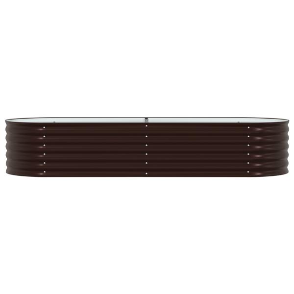 Grote foto vidaxl plantenbak verhoogd 240x80x44 cm gegalvaniseerd staal bruin tuin en terras overige tuin en terras