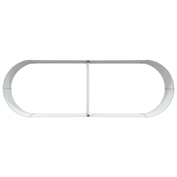 Grote foto vidaxl plantenbak verhoogd 240x80x44 cm gegalvaniseerd staal bruin tuin en terras overige tuin en terras