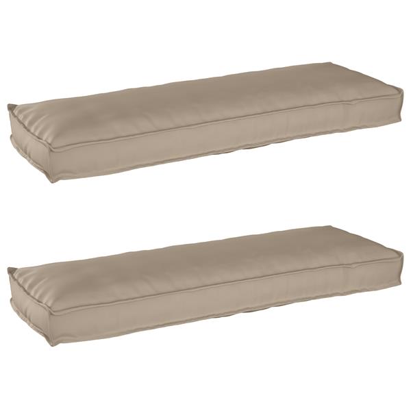 Grote foto vidaxl palletkussens 2 st bank 120x40x8 cm oxford stof taupe huis en inrichting woningdecoratie