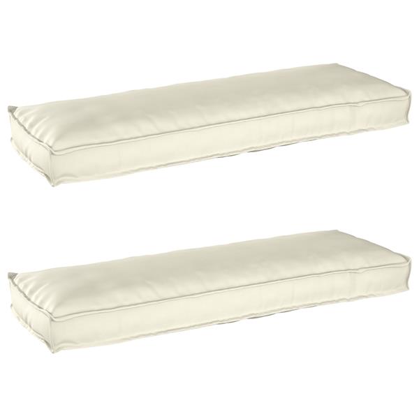 Grote foto vidaxl palletkussens 2 st bank 120x40x8 cm oxford stof cr mekleurig huis en inrichting woningdecoratie