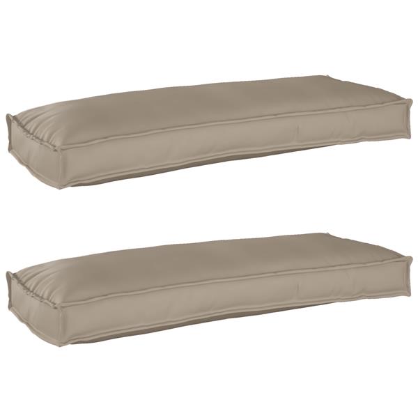 Grote foto vidaxl palletkussens 2 st bank 100x40x8 cm oxford stof taupe huis en inrichting woningdecoratie