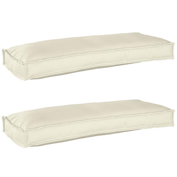 Grote foto vidaxl palletkussens 2 st bank 100x40x8 cm oxford stof cr mekleurig huis en inrichting woningdecoratie
