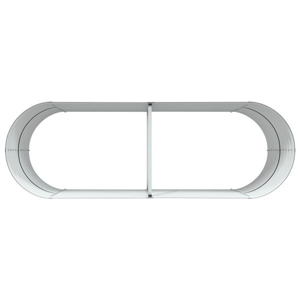 Grote foto vidaxl plantenbak verhoogd 240x80x81 cm gegalvaniseerd staal bruin tuin en terras overige tuin en terras