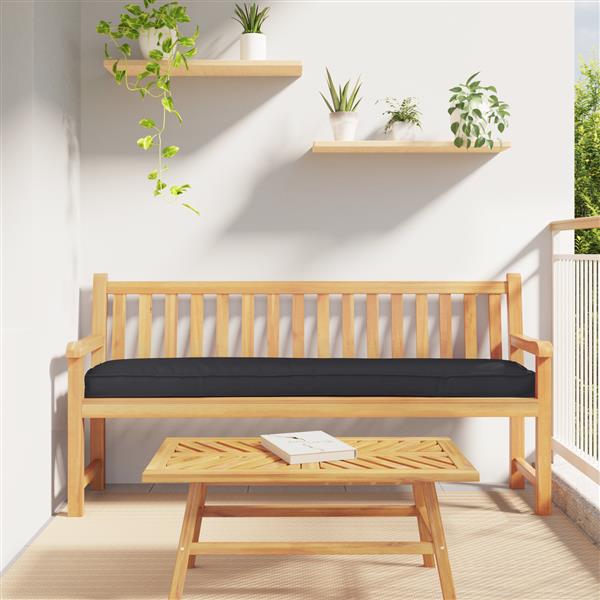 Grote foto vidaxl palletkussen bank 200x40x8 cm oxford stof zwart huis en inrichting woningdecoratie