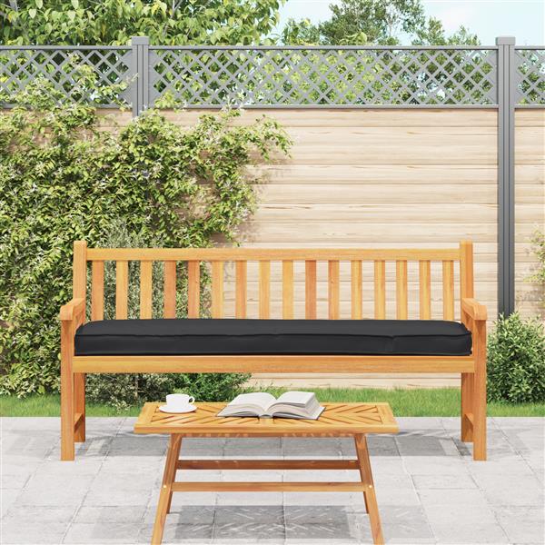 Grote foto vidaxl palletkussen bank 200x40x8 cm oxford stof zwart huis en inrichting woningdecoratie
