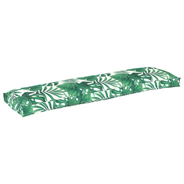Grote foto vidaxl palletkussen bank 150x40x8 cm bladpatroon oxford stof huis en inrichting woningdecoratie